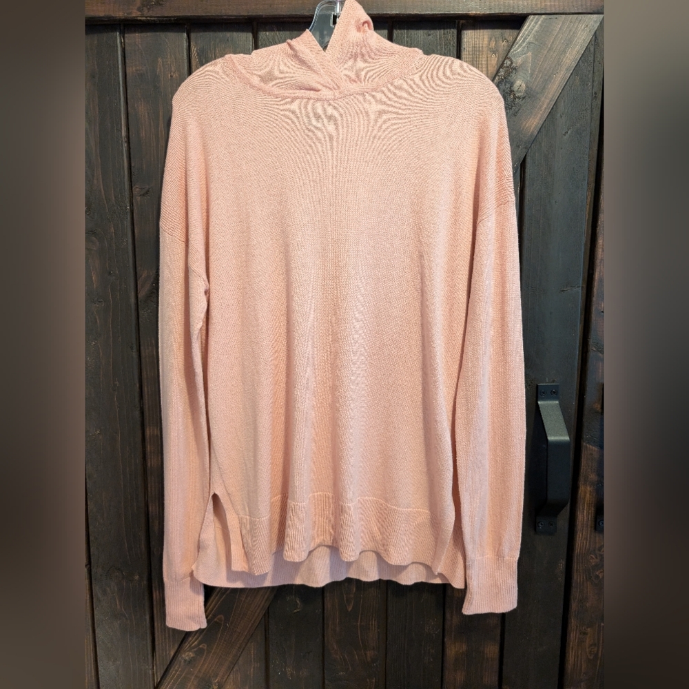 Banana Republic Soft Pink Lightweight Hooded Sweater